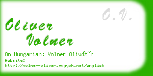 oliver volner business card